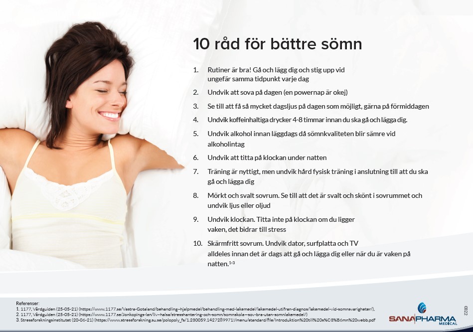 10 råd för bättre sömn bild